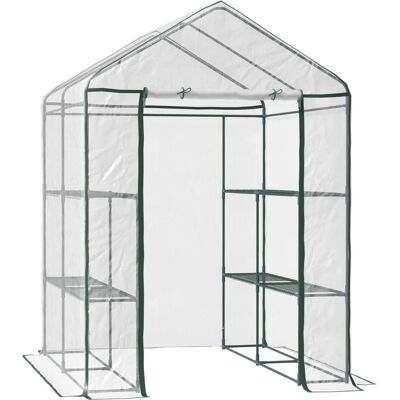 Szklarnia Outsunny - Przezroczysta, 143x143x195cm - Domek ogrodowy Szklarnia Outsunny - Przezroczysta, 143x143x195cm - Domek ogrodowy