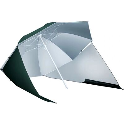 Outsunny 2 w 1 Parasol i namiot plażowy - Zielony, Φ210xH222cm - Parasol Outsunny 2 w 1 Parasol i namiot plażowy - Zielony, Φ210xH222cm - Parasol