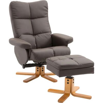 HOMCOM Brauner Relaxsessel mit Stauraum & Drehfunktion - Komfort & Entspannung HOMCOM Brauner Relaxsessel mit Stauraum & Drehfunktion - Komfort & Entspannung