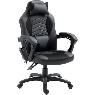 HOMCOM Gaming Stuhl - Ergonomischer mit Massage & Wärme - Schwarz - Gaming Stuhl HOMCOM Gaming Stuhl - Ergonomischer mit Massage & Wärme - Schwarz - Gaming Stuhl