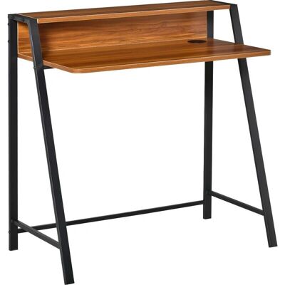 HOMCOM Pähkinänvärinen Tietokonepöytä - 84x45x85cm - Moderni HOMCOM Pähkinänvärinen Tietokonepöytä - 84x45x85cm - Moderni