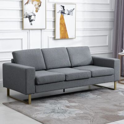 HOMCOM 3-Sitzer Sofa mit Kissen und Armlehne - Sofa HOMCOM 3-Sitzer Sofa mit Kissen und Armlehne - Sofa