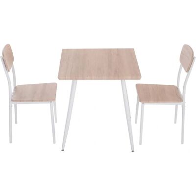 HOMCOM 3-teilige Essgruppe - Weiß - Für kleine Räume HOMCOM 3-teilige Essgruppe - Weiß - Für kleine Räume