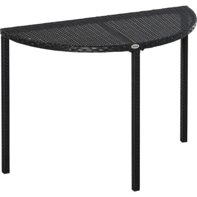 Outsunny Gartentisch - Wetterfestes Polyrattan, Metall, Schwarz - 100x50x74cm Outsunny Gartentisch - Wetterfestes Polyrattan, Metall, Schwarz - 100x50x74cm