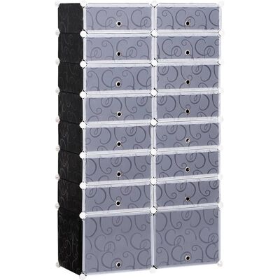 HOMCOM - 37x95x160 - Schwarz - Schuhschrank HOMCOM - 37x95x160 - Schwarz - Schuhschrank