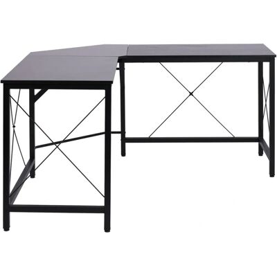 HOMCOM Pöytä kulma L-muoto 150x150x76cm MDF Musta - Pöytä HOMCOM Pöytä kulma L-muoto 150x150x76cm MDF Musta - Pöytä
