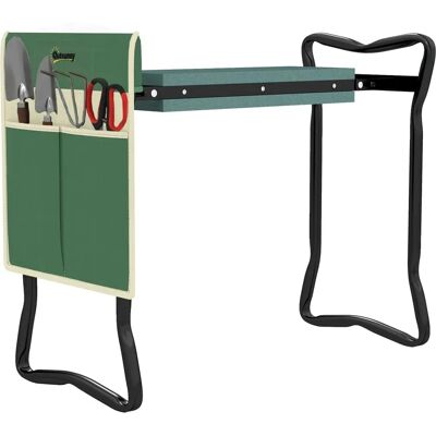Outsunny Gartenhocker mit Werkzeugtasche - Ergonomisch, Klappbar, Stahlrahmen Outsunny Gartenhocker mit Werkzeugtasche - Ergonomisch, Klappbar, Stahlrahmen