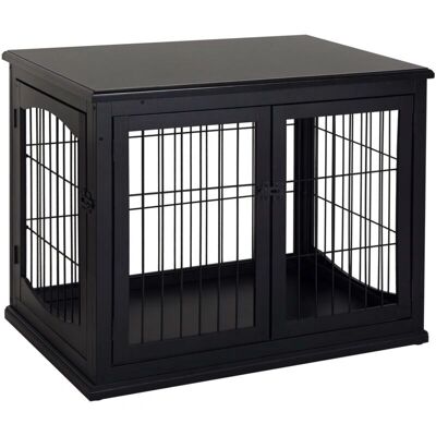 PawHut koiratarha ja pöytä - 81 x 58.5 x 66 cm Musta PawHut koiratarha ja pöytä - 81 x 58.5 x 66 cm Musta