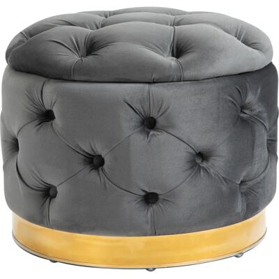 HOMCOM - Vintage Ottoman - Kohlegrau - Ottoman HOMCOM - Vintage Ottoman - Kohlegrau - Ottoman