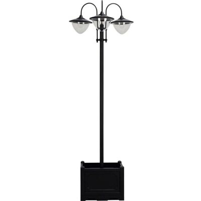 Outsunny Solarleuchte Gartenlicht 3-Köpfige Lampe mit Blumentopf-Basis Outsunny Solarleuchte Gartenlicht 3-Köpfige Lampe mit Blumentopf-Basis
