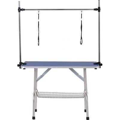 PawHut Haustierpflegetisch - Höhenverstellbar, Klappbar, Blau - Pflegetisch PawHut Haustierpflegetisch - Höhenverstellbar, Klappbar, Blau - Pflegetisch