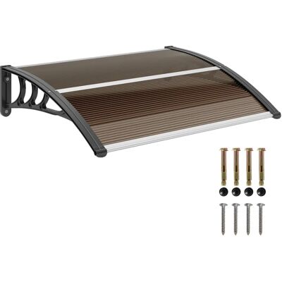 Outsunny Vordach - Braun Polycarbonat Dach - Haustürüberdachung Outsunny Vordach - Braun Polycarbonat Dach - Haustürüberdachung