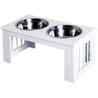 PawHut - 58.4 cm stanowisko karmienia - Białe - Stanowisko karmienia dla zwierząt PawHut - 58.4 cm stanowisko karmienia - Białe - Stanowisko karmienia dla zwierząt