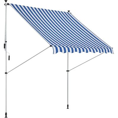 Outsunny - Klemmmarkise 200x150 - Niebiesko-Biały - awning Outsunny - Klemmmarkise 200x150 - Niebiesko-Biały - awning