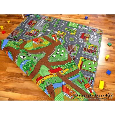 Snapstyle Kinderteppich - Beidseitig mit zwei Straßenlandschaften - 160 x 240 cm Snapstyle Kinderteppich - Beidseitig mit zwei Straßenlandschaften - 160 x 240 cm