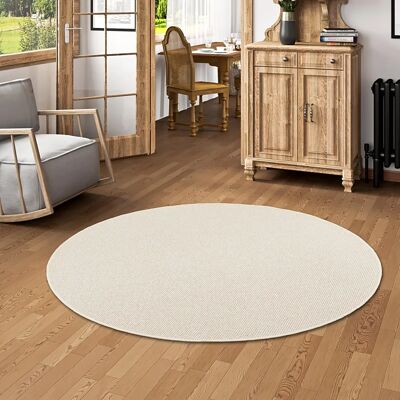 Bentzon - Natur Flachgewebe - Round - Diameter 133 cm - Teppich Bentzon - Natur Flachgewebe - Round - Diameter 133 cm - Teppich