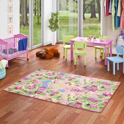 Snapstyle - Girls Village - 160x200 cm - Rug - Publicité Snapstyle - Girls Village - 160x200 cm - Rug - Publicité