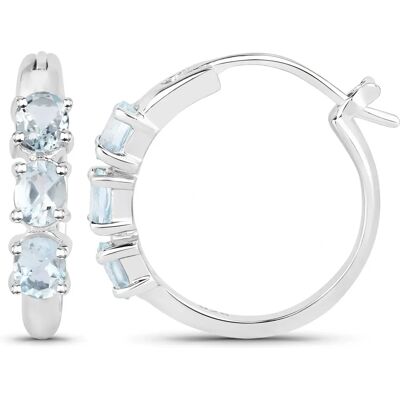 VIRA JEWELS Silber 925 Ohrhänger mit Aquamarinen - Damen Schmuck VIRA JEWELS Silber 925 Ohrhänger mit Aquamarinen - Damen Schmuck