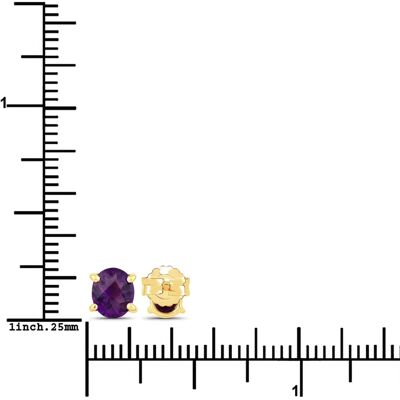 VIRA JEWELS Sterling Silber vergoldete Amethyst Ohrringe - Damen Schmuck VIRA JEWELS Sterling Silber vergoldete Amethyst Ohrringe - Damen Schmuck