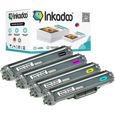 Inkadoo TN243 TN247 Toner - Kompatibel mit Brother M, C, Y, BK - Druckerzubehör Inkadoo TN243 TN247 Toner - Kompatibel mit Brother M, C, Y, BK - Druckerzubehör