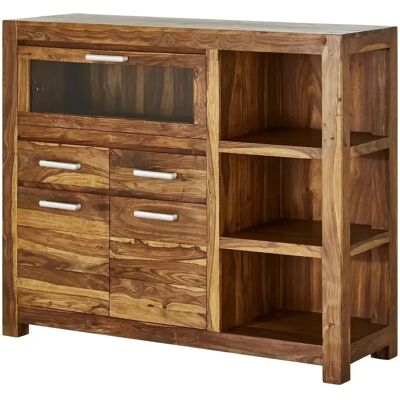 Sconto Mumbai Highboard - Highboard in Holzfarben, 140x120x45 cm Sconto Mumbai Highboard - Highboard in Holzfarben, 140x120x45 cm