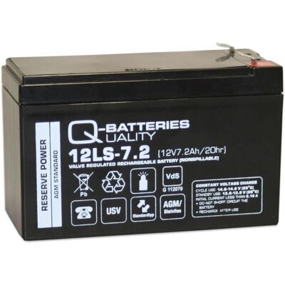 QBatteries - 12LS-7.2-F1 - 12V - 7,2Ah - Battery QBatteries - 12LS-7.2-F1 - 12V - 7,2Ah - Battery