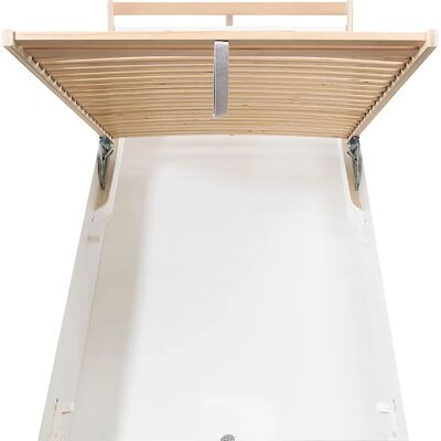 MANTAL Grau Bett mit Stauraum - Polsterbett MANTAL Grau Bett mit Stauraum - Polsterbett