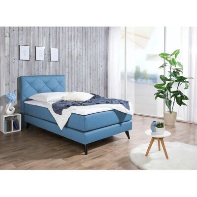MAINTAL Boxspringbett - Bonell/Matratze - Blau - 100x200 cm - H3 MAINTAL Boxspringbett - Bonell/Matratze - Blau - 100x200 cm - H3