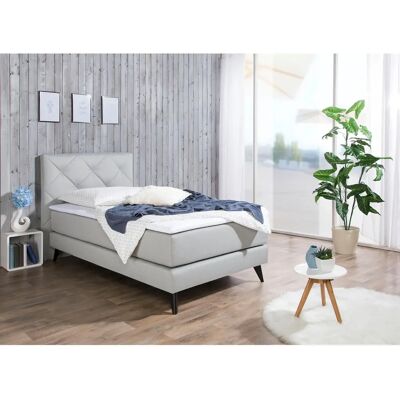 MAINTAL Boxspringbett - Grau - 100x200cm - H2 - Tonnentaschen-Federkern MAINTAL Boxspringbett - Grau - 100x200cm - H2 - Tonnentaschen-Federkern