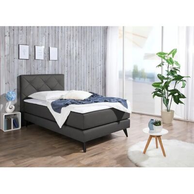MAINTAL Boxspringbett - 100x200cm - H3 - Taschenfederkern - Microfaserbezug MAINTAL Boxspringbett - 100x200cm - H3 - Taschenfederkern - Microfaserbezug