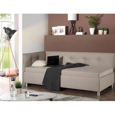 Deutsche MAINTAL Taupe Polsterbett mit Stauraum - Schlafsofa Deutsche MAINTAL Taupe Polsterbett mit Stauraum - Schlafsofa