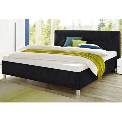 MAINTAL Polsterbett Microvelours - Nur Gestell - 100x200 cm - Schwarz MAINTAL Polsterbett Microvelours - Nur Gestell - 100x200 cm - Schwarz