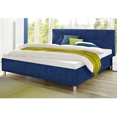 Bett Betten MAINTAL - Microvelours, 180x200cm, H2, Stauraum, Blau - Polsterbett Bett Betten MAINTAL - Microvelours, 180x200cm, H2, Stauraum, Blau - Polsterbett