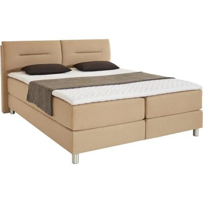 MAINTAL Beiges Boxspringbett - 7-Zonen-Taschenfederkern - Ergonomisch MAINTAL Beiges Boxspringbett - 7-Zonen-Taschenfederkern - Ergonomisch
