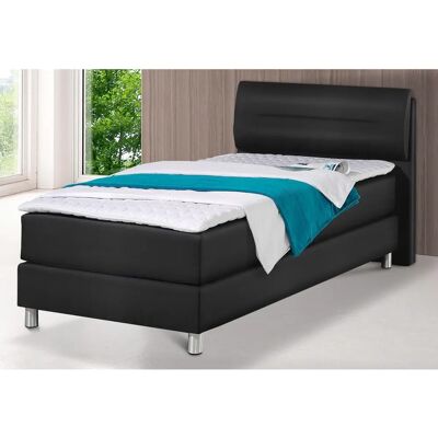 MAINTAL Boxspringbett - 100x200cm, schwarz, 7-Zonen-Kaltschaum MAINTAL Boxspringbett - 100x200cm, schwarz, 7-Zonen-Kaltschaum