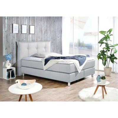 MAINTAL Graues Boxspringbett - H2, 140x200 cm MAINTAL Graues Boxspringbett - H2, 140x200 cm