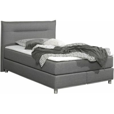MAINTAL Boxspringbett - Grau, 140x200cm, H3, Topper Incl. MAINTAL Boxspringbett - Grau, 140x200cm, H3, Topper Incl.