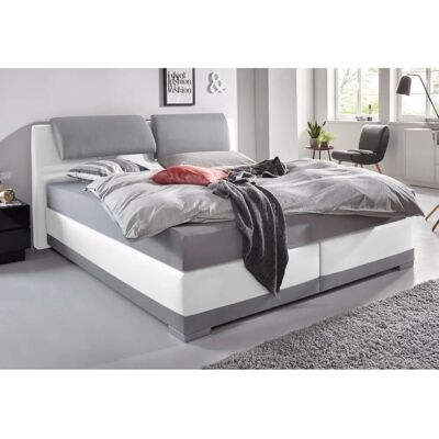 MAINTAL Boxspringbett - 180x200 cm, H2, Strukturstoff & Kunstleder MAINTAL Boxspringbett - 180x200 cm, H2, Strukturstoff & Kunstleder