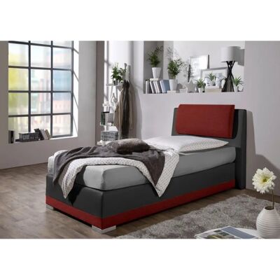 MAINTAL Boxspringbett - 100x200cm - rot - H2 - Komplett MAINTAL Boxspringbett - 100x200cm - rot - H2 - Komplett