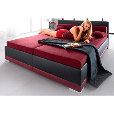 Polsterbett MAINTAL - 160x200cm, rot (schwarz, bordeaux) - Betten Polsterbett MAINTAL - 160x200cm, rot (schwarz, bordeaux) - Betten