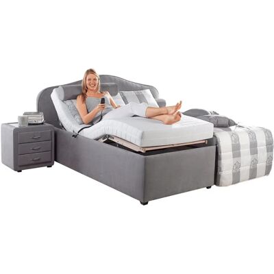 Polsterbett MAINTAL - Bonnell-Federkern - 180x200 cm - grau - Polsterbett Polsterbett MAINTAL - Bonnell-Federkern - 180x200 cm - grau - Polsterbett