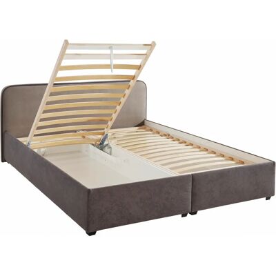 Betten Gr. MAINTAL Microvelours 140x200 - Polsterbett Betten Gr. MAINTAL Microvelours 140x200 - Polsterbett