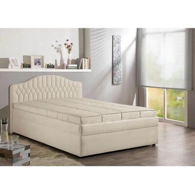 Polsterbett MAINTAL - Microvelours, 140x200cm, Beige - Bett Polsterbett MAINTAL - Microvelours, 140x200cm, Beige - Bett