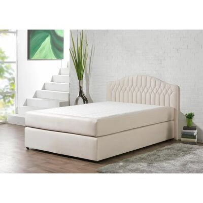 MAINTAL Beiges Boxspringbett 100x200cm H2 7-Zonen-Kaltschaummatratze MAINTAL Beiges Boxspringbett 100x200cm H2 7-Zonen-Kaltschaummatratze