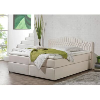 MAINTAL Beiges 180x200cm Boxspringbett - 7-Zonen H3 MAINTAL Beiges 180x200cm Boxspringbett - 7-Zonen H3