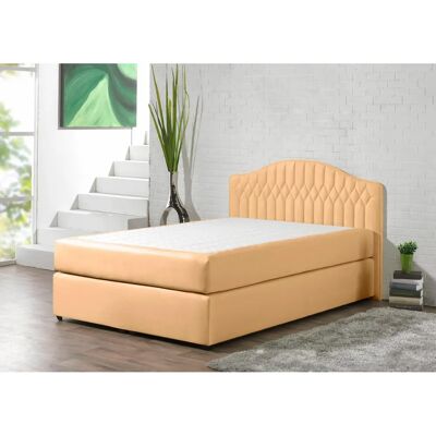 MAINTAL Boxspringbett - Karamell - 100x200cm - H3 - Bonnell-Federkern MAINTAL Boxspringbett - Karamell - 100x200cm - H3 - Bonnell-Federkern
