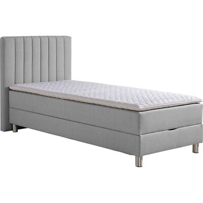 MAINTAL Boxspringbett - 90x200cm, Grau, mit Stauraum, H2, Schaumtopper MAINTAL Boxspringbett - 90x200cm, Grau, mit Stauraum, H2, Schaumtopper
