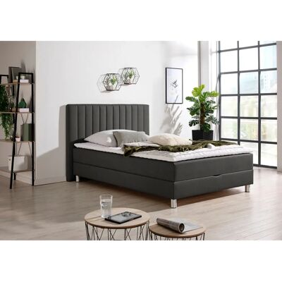 MAINTAL Boxbett - 140x200cm, H2, Grau, mit Stauraum, Bonellfederkern MAINTAL Boxbett - 140x200cm, H2, Grau, mit Stauraum, Bonellfederkern