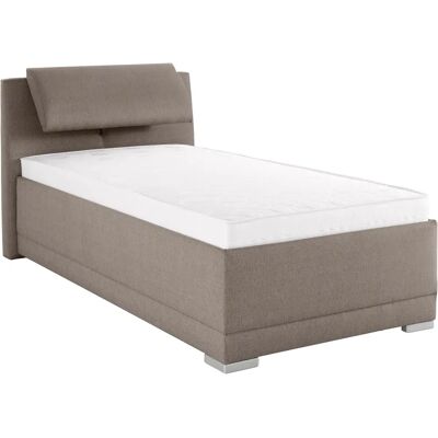 Maintal Oderzo Bett - Taupe mit Stauraum & Verstellbarem Kopfteil - Bett Maintal Oderzo Bett - Taupe mit Stauraum & Verstellbarem Kopfteil - Bett