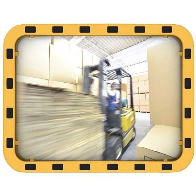 Specchio industriale giallo/nero Dancop - 600x800mm - Resistente UV Specchio industriale giallo/nero Dancop - 600x800mm - Resistente UV